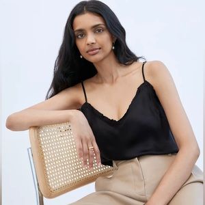 SOLD - Wilfred Silk Ruffle Camisole Tank